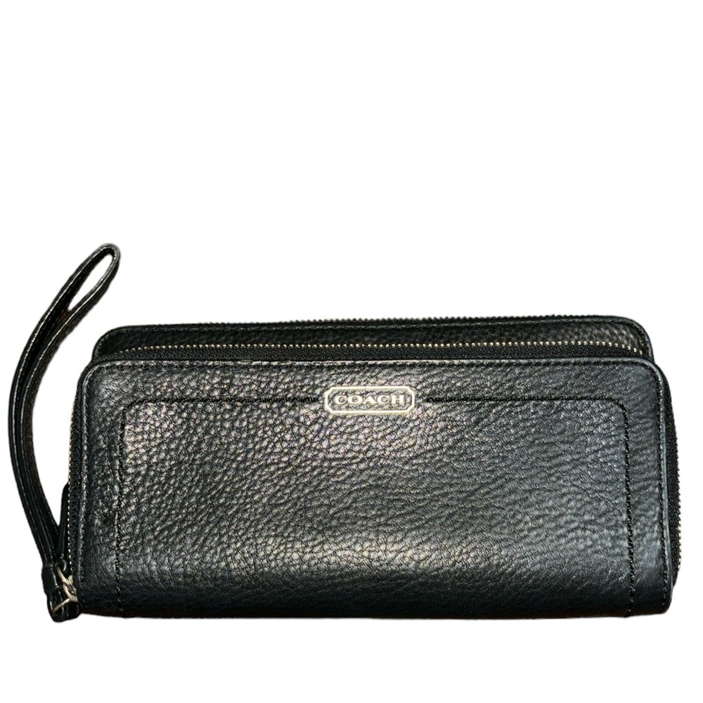 COACH Double zip around wristlet